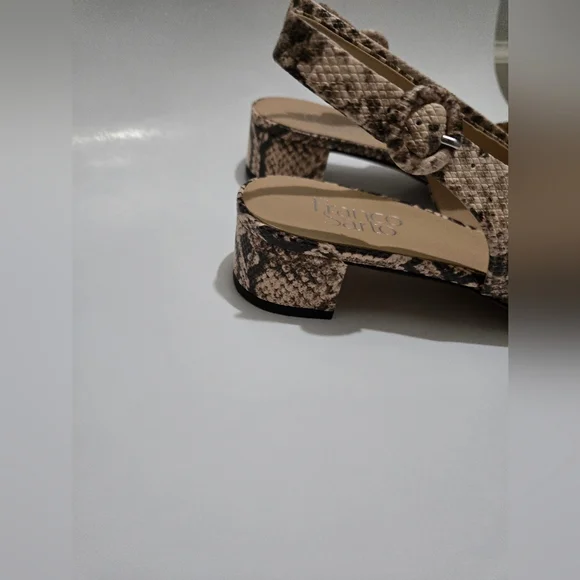 Franco Sarto Women's Snake Print Slingback Flats Size 10 - Picture 5 of 7